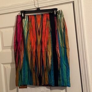 Colorful lined skirt
